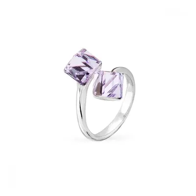 Prsten se Swarovski Elements Cube P48416PV Violet mm