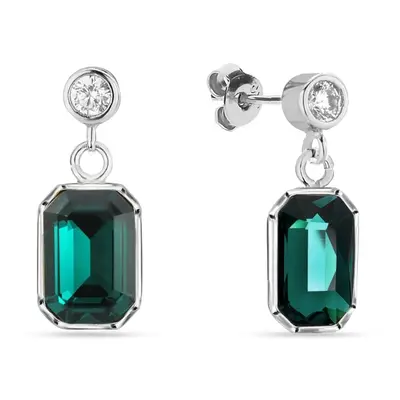 Náušnice zelené se Swarovski Elements Royal KC26028EM Emerald