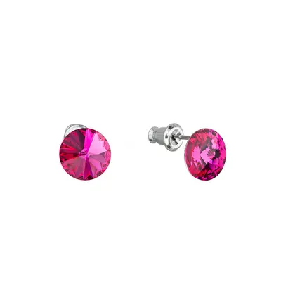 Náušnice Rivoli se Swarovski Elements Fuchsia mm