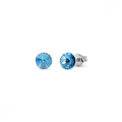 Náušnice modré Rivoli se Swarovski Elements Sweet Candy Studs K1122SS29AQ aquamarine mm