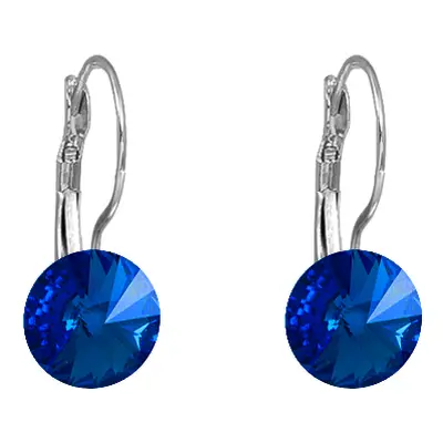 Náušnice Rivoli se Swarovski Elements visací Sapphire mm