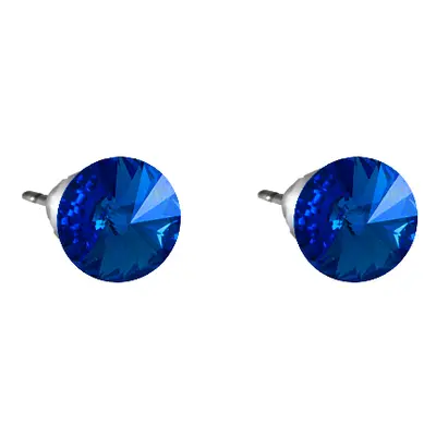 Náušnice tmavě modré Rivoli se Swarovski Elements Sapphire mm