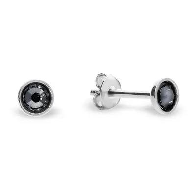 Náušnice šedé se Swarovski Elements Pinpoint Studs K2038SS10SN Silver Night