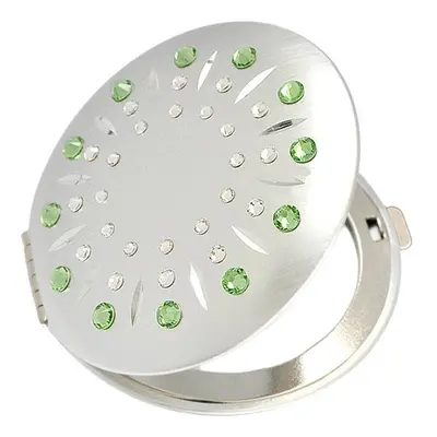 Kosmetické kapesní zrcátko se Swarovski Elements sun zelené EL-01.5 Peridot