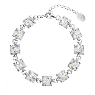 Stříbrný náramek se Swarovski krystaly světle modrý 33047.3 Light sapphire