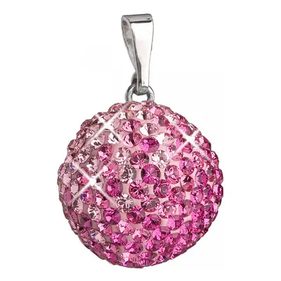 Přívěsek se Swarovski Elements růžová kulička 34081.3 Rose