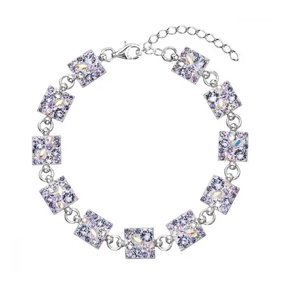 Stříbrný náramek se Swarovski krystaly fialový 33047.3 Violet