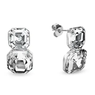 Náušnice čiré se Swarovski Elements Imperial Duo KT44802CC Krystal