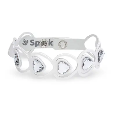 Náramek se Swarovski Elements krystaly bílý Loving Heart BN2808H3WC Krystal