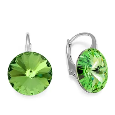 Náušnice zelené Rivoli se Swarovski Elements Sweet Candy K112212PE Peridot mm