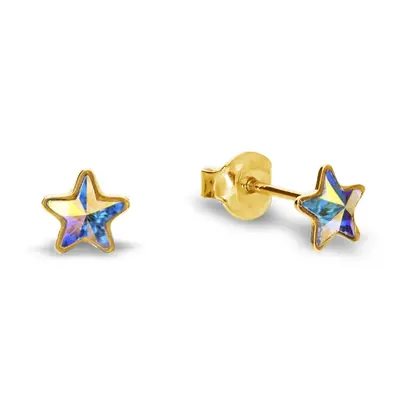 Náušnice duhové se Swarovski Elements Astral Star KG28165AB AB