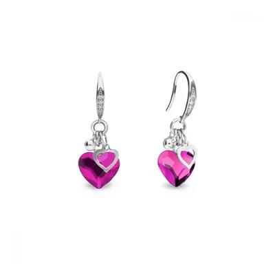 Náušnice růžové se Swarovski Elements Bliss KWCMIX2808F Fuchsia