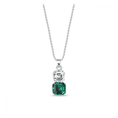 Náhrdelník zelený se Swarovski Elements Imperial Duo NT44802CEM Emerald