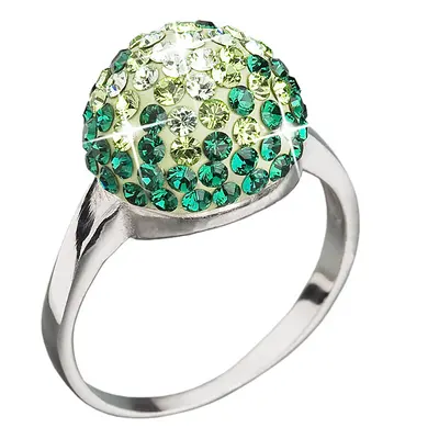 Prsten se Swarovski Elements kulička 35013.3 Emerald mm