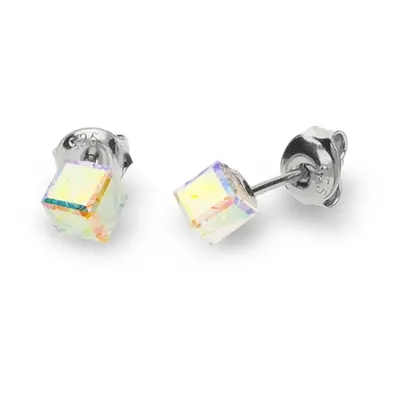 Náušnice se Swarovski Elements Small Cube Studs K48414AB AB