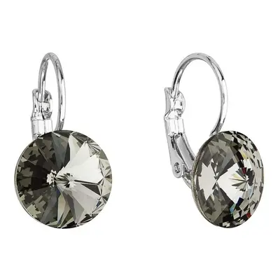 Náušnice Rivoli se Swarovski Elements Black Diamond mm