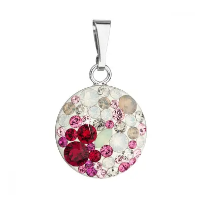 Stříbrný přívěsek s krystaly Swarovski mix barev 34225.3 Sweet Love