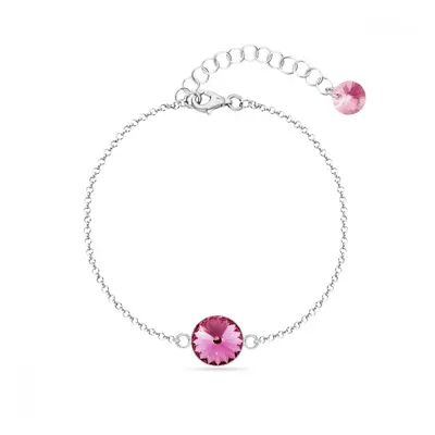 Náramek růžový se Swarovski Elements Candy B1122SS47R Rose