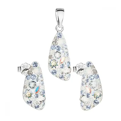 Sada šperků s krystaly Swarovski náušnice a přívěsek modrý 39167.3 Light Sapphire