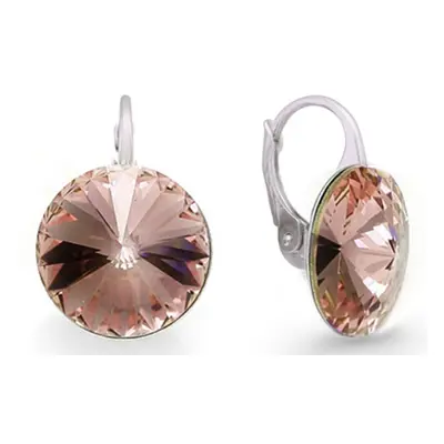 Náušnice růžovo oranžové Rivoli se Swarovski Elements Sweet Candy KA112214VR Vintage Rose mm