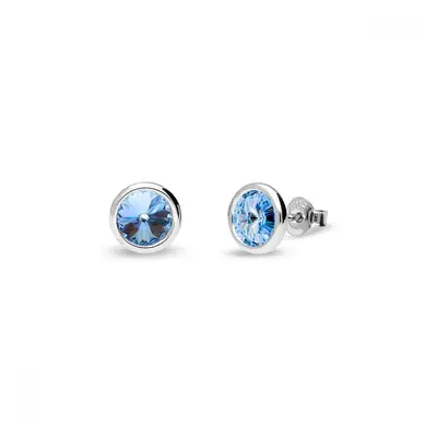 Náušnice modré se Swarovski Elements Tiny Bonbon Studs KR1122SS29LS Light Sapphire mm