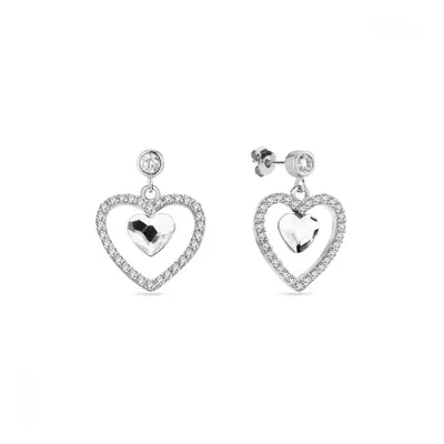 Náušnice čiré se Swarovski Elements Amour KCC28086C Krystal