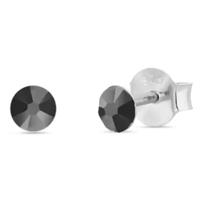 Náušnice černé se Swarovski Elements Dotty Studs K1088PP31H Hematite