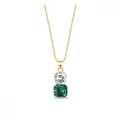 Náhrdelník zelený se Swarovski Elements Imperial Duo NTG44802CEM Emerald