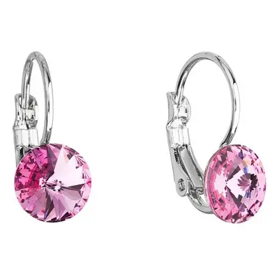 Náušnice Rivoli se Swarovski Elements růžové Rose mm