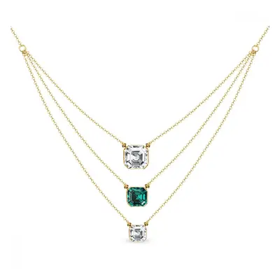 Náhrdelník zelený se Swarovski Elements Imperial Trio NKG3ROLO4480CEM Emerald