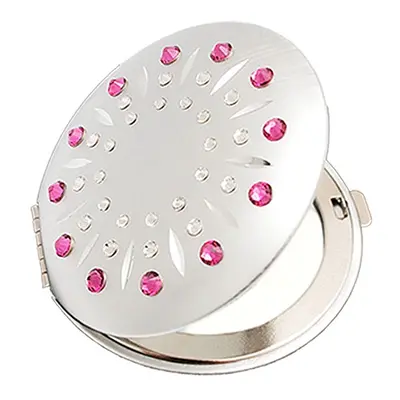 Kosmetické kapesní zrcátko se Swarovski Elements sun fuchsia EL-01.12