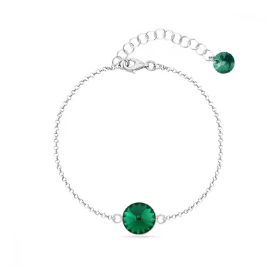 Náramek zelený se Swarovski Elements Candy B1122SS47EM Emerald