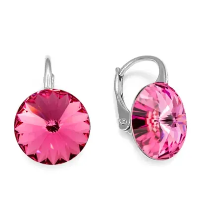 Náušnice růžové Rivoli se Swarovski Elements Sweet Candy K112212R Rose mm