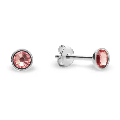 Náušnice oranžové se Swarovski Elements Pinpoint Studs K2038SS10RP Rose Peach