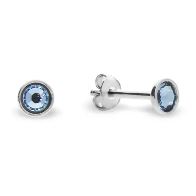 Náušnice modré se Swarovski Elements Pinpoint Studs K2038SS10AQ Aqua