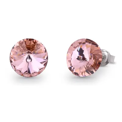 Náušnice Rivoli růžové se Swarovski Elements Sweet Candy Studs K1122SS47VR Vintage Rose mm