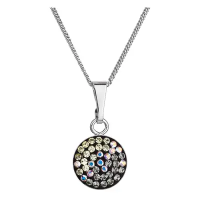 Stříbrný náhrdelník se Swarovski krystaly kulatý měsíční 32086.3 moonlight