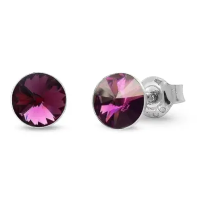 Náušnice fialové Rivoli se Swarovski Elements Sweet Candy Studs K1122SS29AM Amethyst mm