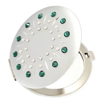 Kosmetické kapesní zrcátko se Swarovski Elements sun zelené EL-01.52 Emerald