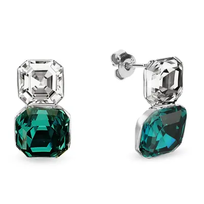 Náušnice zelené se Swarovski Elements Imperial Duo KT44802CEM Emerald