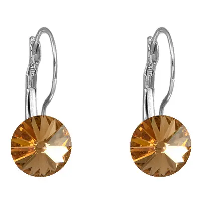 Náušnice Rivoli se Swarovski Elements visací Light Topaz mm