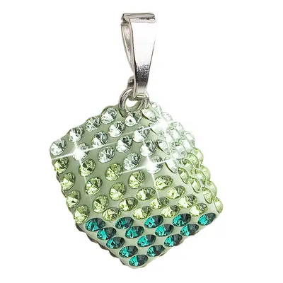 Přívěsek se Swarovski Elements zelená kostka 34082.3 Emerald