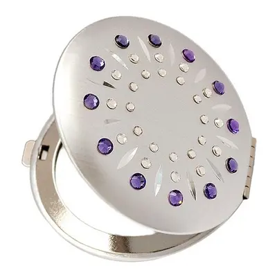 Kosmetické kapesní zrcátko se Swarovski Elements sun tmavě fialová EL-01.6 Tanzanite