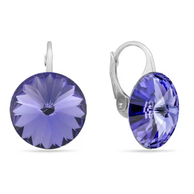 Náušnice fialové Rivoli se Swarovski Elements Sweet Candy KA112214TA Tanzanite mm