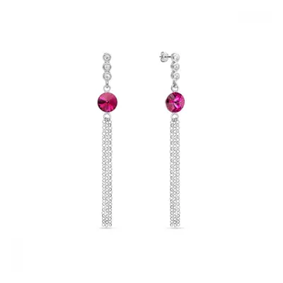 Náušnice růžové se Swarovski Elements Ballena KC1122SS29F Fuchsia