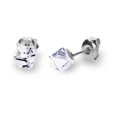 Náušnice se Swarovski Elements Small Cube Studs K48414C Krystal