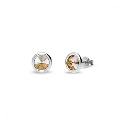 Náušnice zlaté barvy se Swarovski Elements Tiny Bonbon Studs KR1122SS29GS Gold Shadow mm