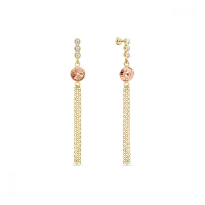 Náušnice oranžové se Swarovski Elements Ballena KCG1122SS29LP Light Peach