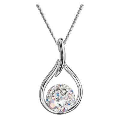 Stříbrný náhrdelník se Swarovski krystaly měnivá kapka 32075.2 AB