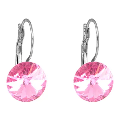 Náušnice Rivoli se Swarovski Elements visací Light Rose mm světle růžová